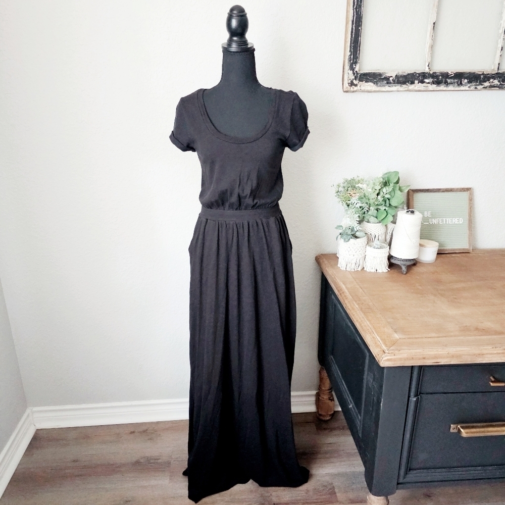 Free People FP Beach Audrina Maxi Dress Side Slit Open Back Cinch Waist XS NWT - Picture 2 of 16